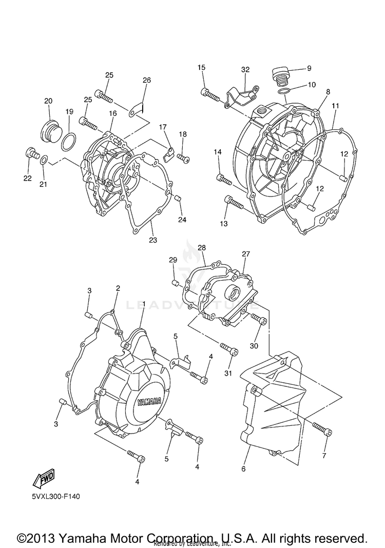 Crankcase Cover 1 Schematic
