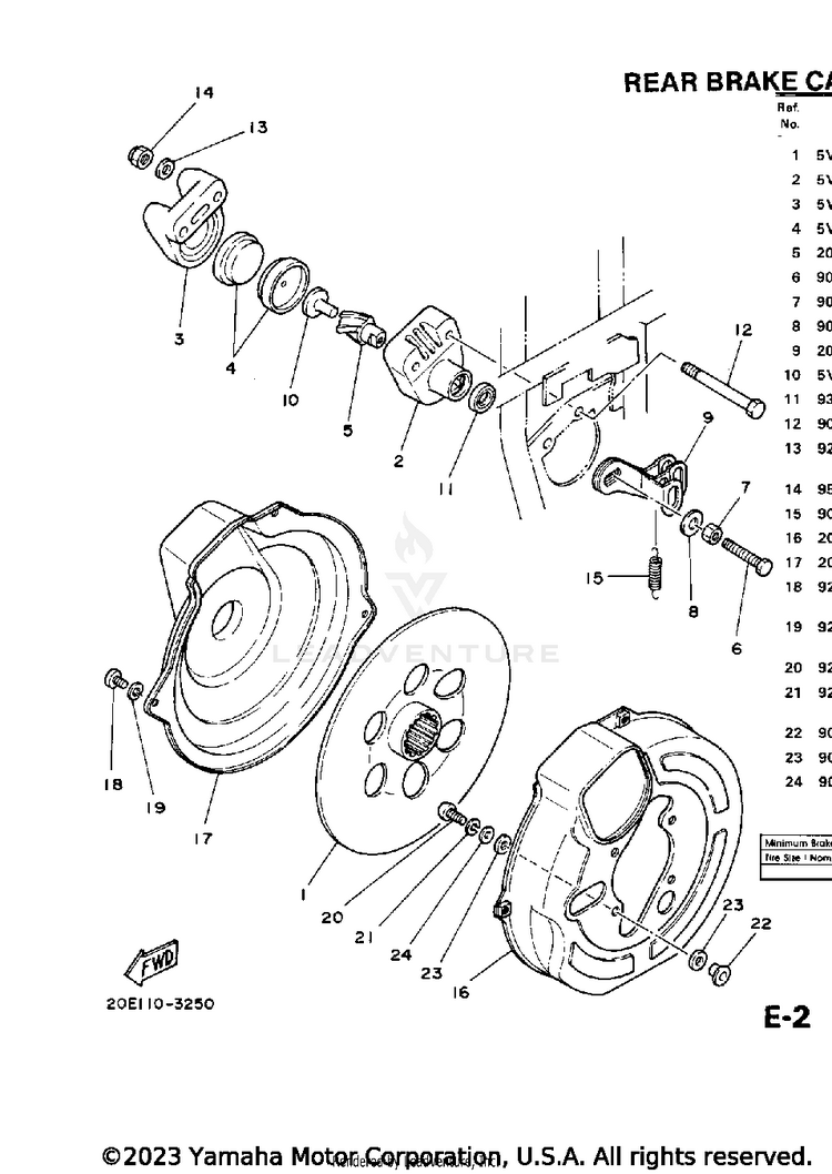 Rear Brake Caliper Schematic