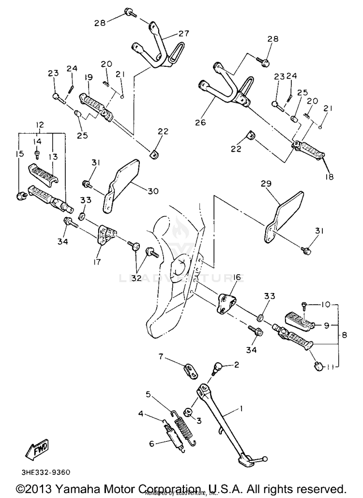 Stand Footrest Schematic