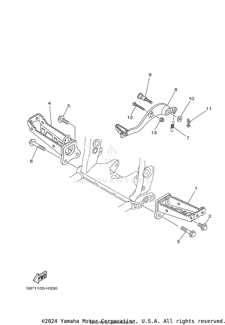 Stand & Footrest Schematic