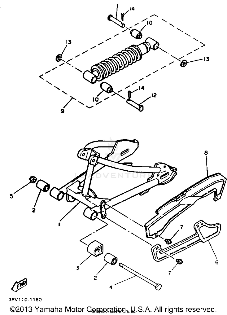 Swing Arm - Rear Shocks Schematic