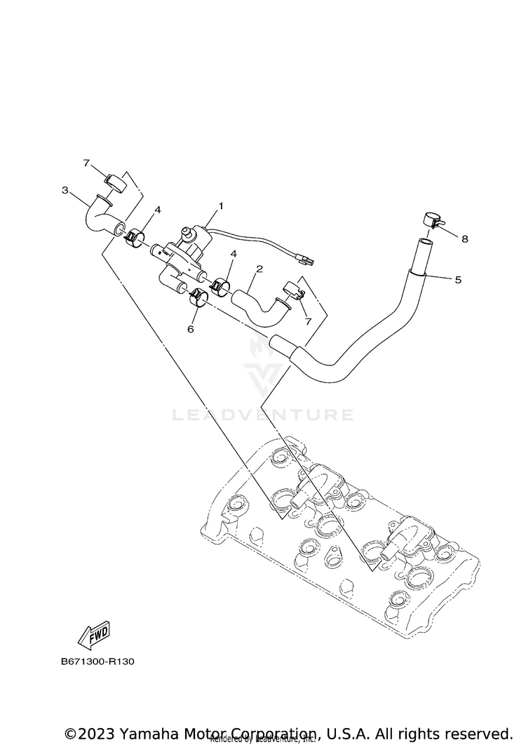Air Induction System FZ10 - FZ10HCB - 2017 Schematic