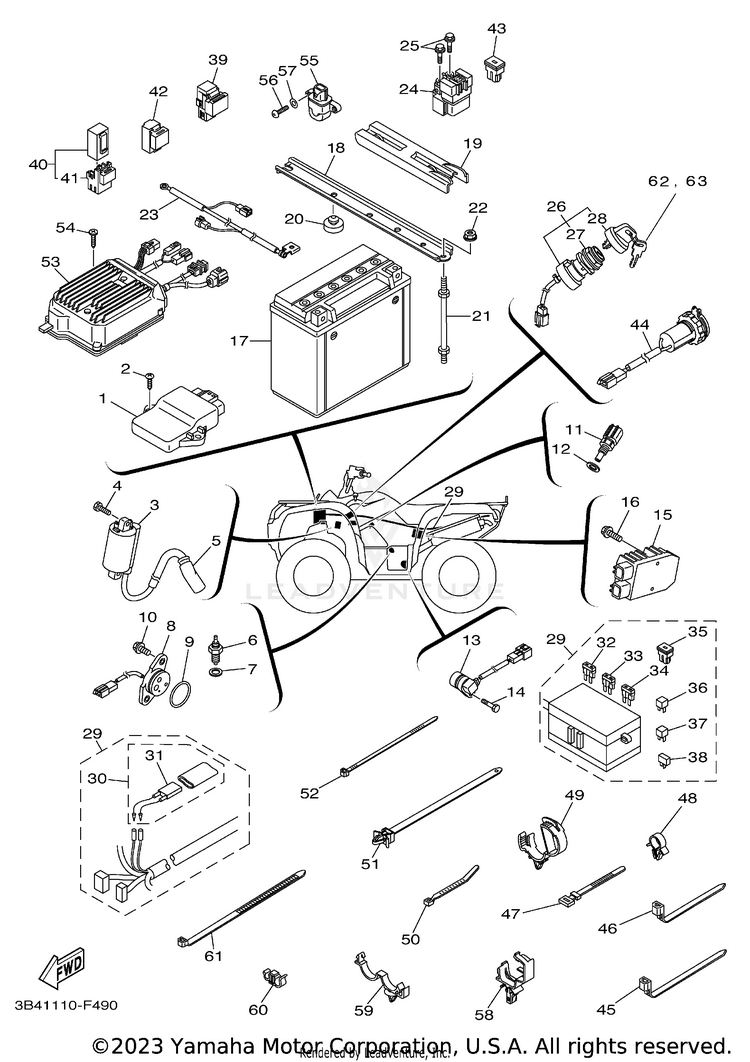 Electrical 1 GRIZZLY 700 SPECIAL EDITION-SILVER - YFM7FGPSEW - 2007 Schematic