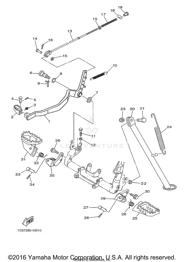 Stand Footrest Schematic