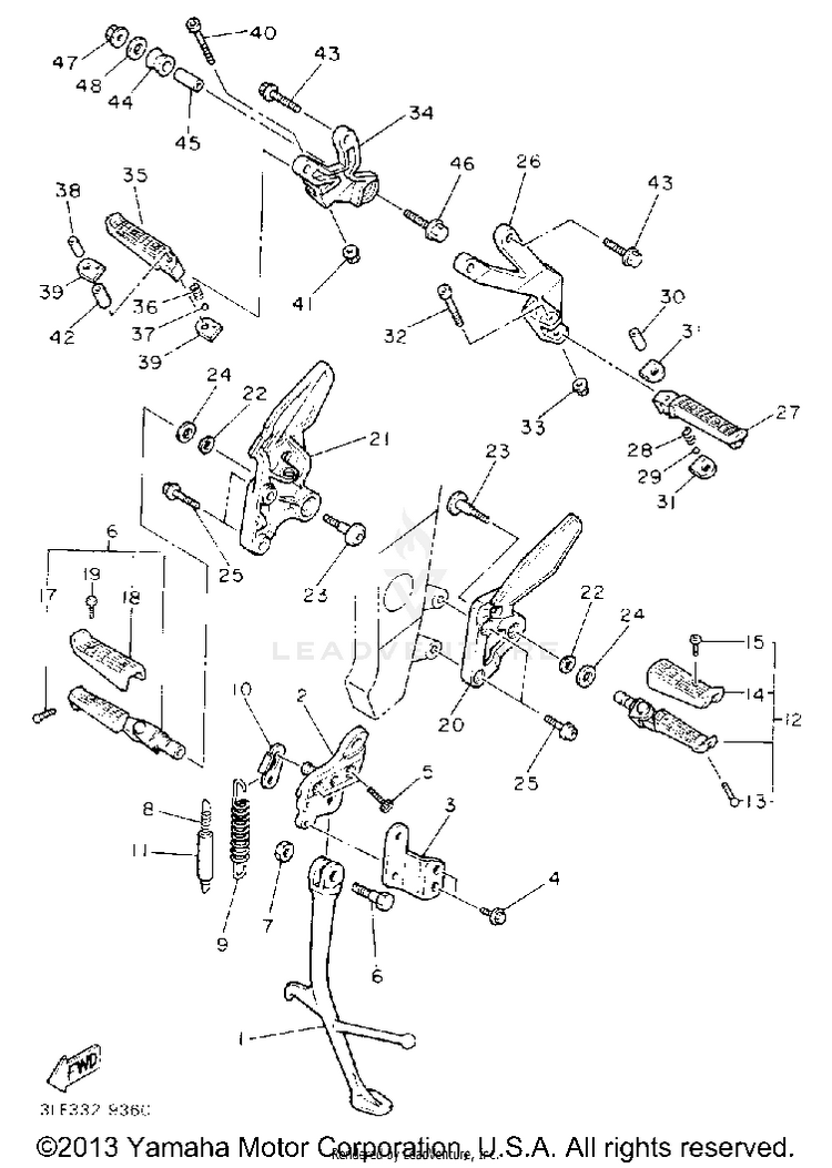 Stand Footrest Schematic