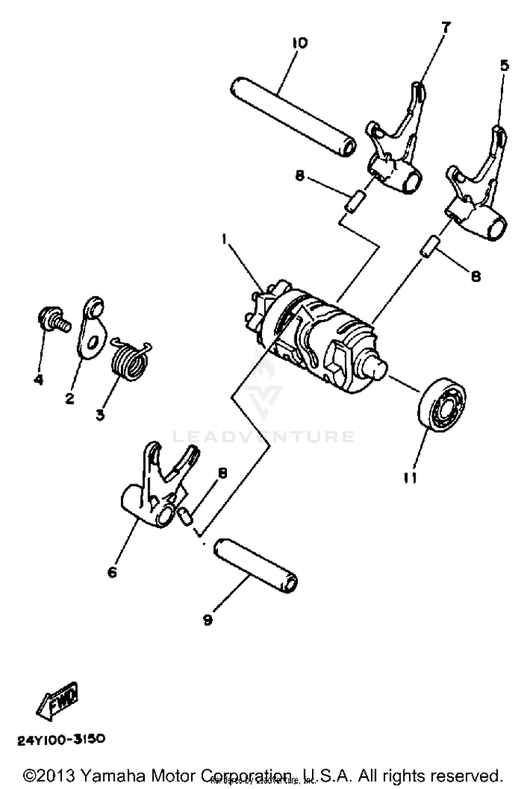 Shift Cam Fork Schematic