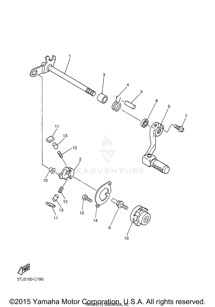 Shift Shaft Schematic