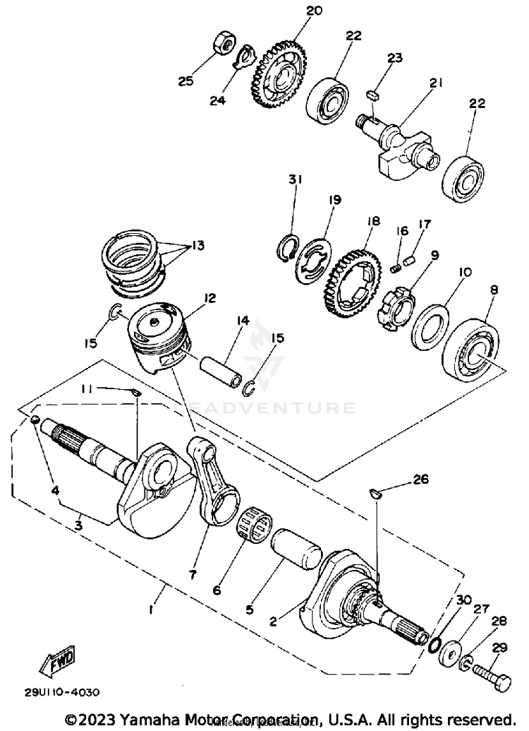 Crankshaft-Piston Schematic