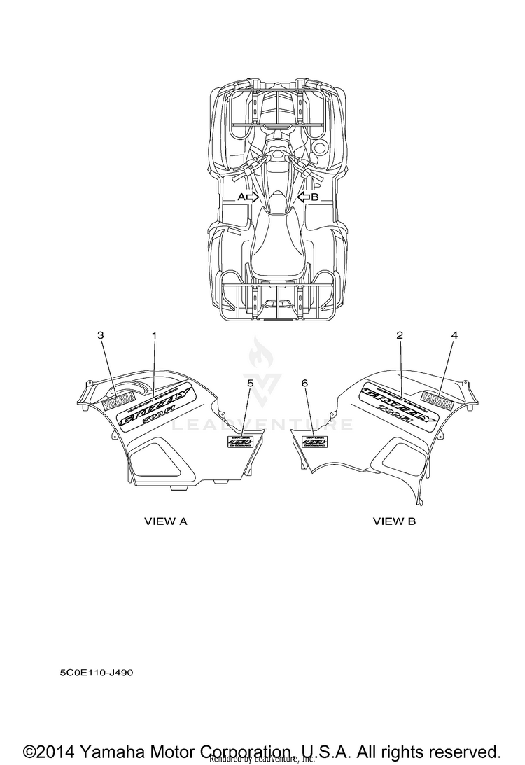 Graphics GRIZZLY 700 FI 4WD - YFM7FGZB - 2010 Schematic