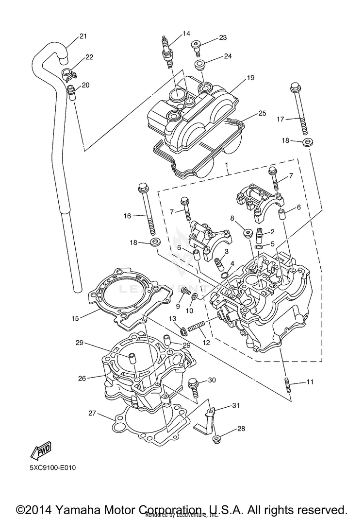 Cylinder YZ250F - YZ250FV - 2006 Schematic