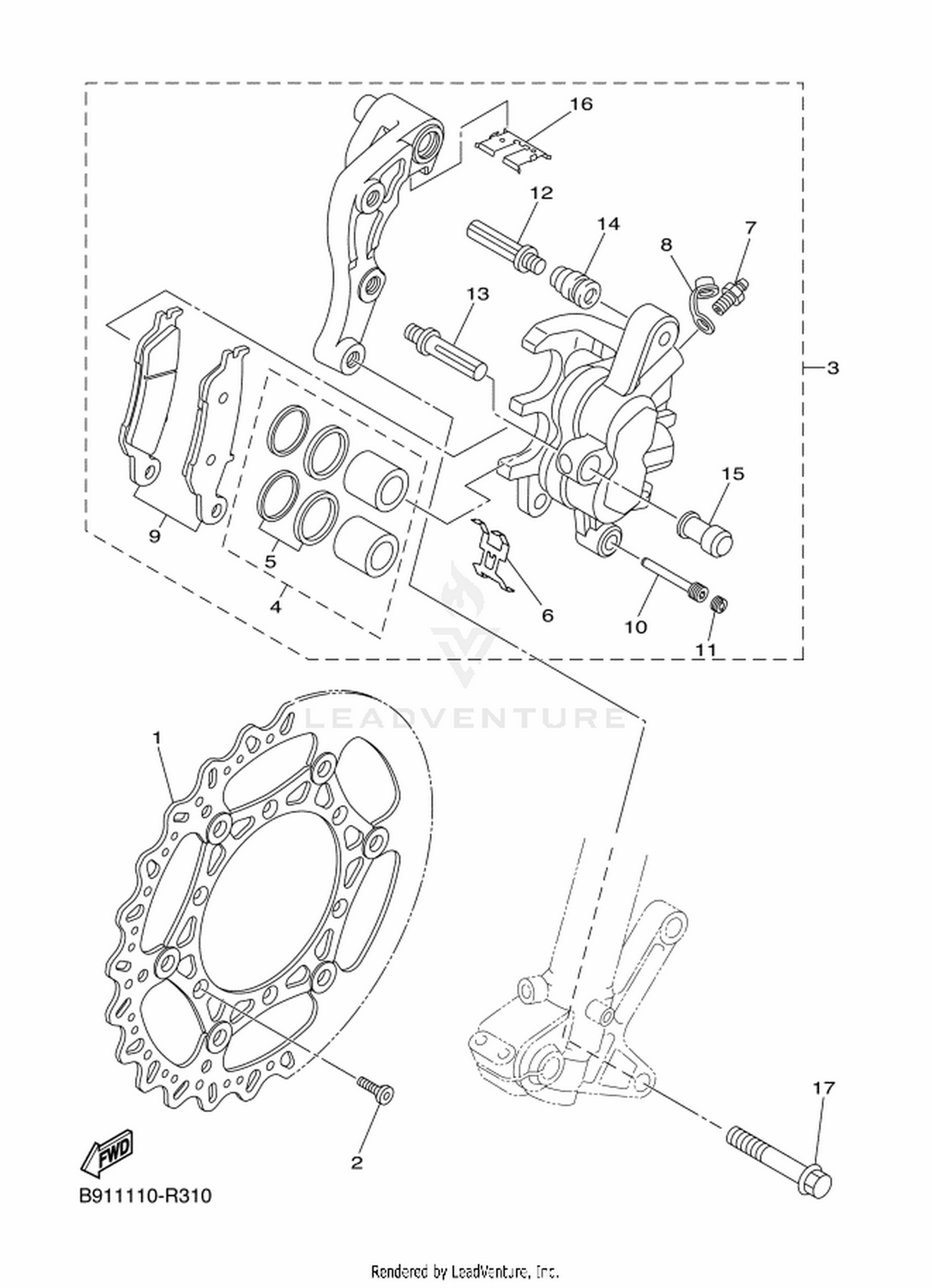 30 FRONT BRAKE CALIPER
