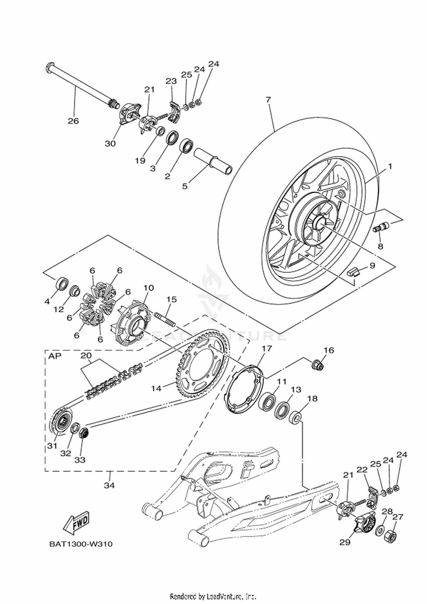 31 REAR WHEEL