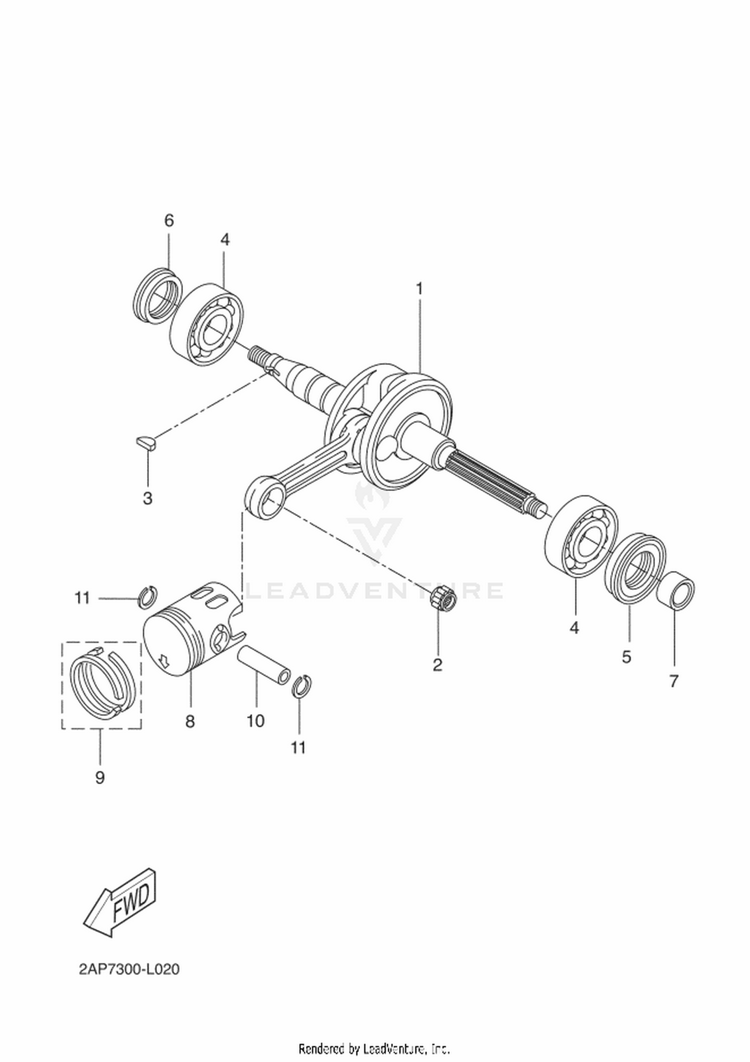 02 CRANKSHAFT  PISTON