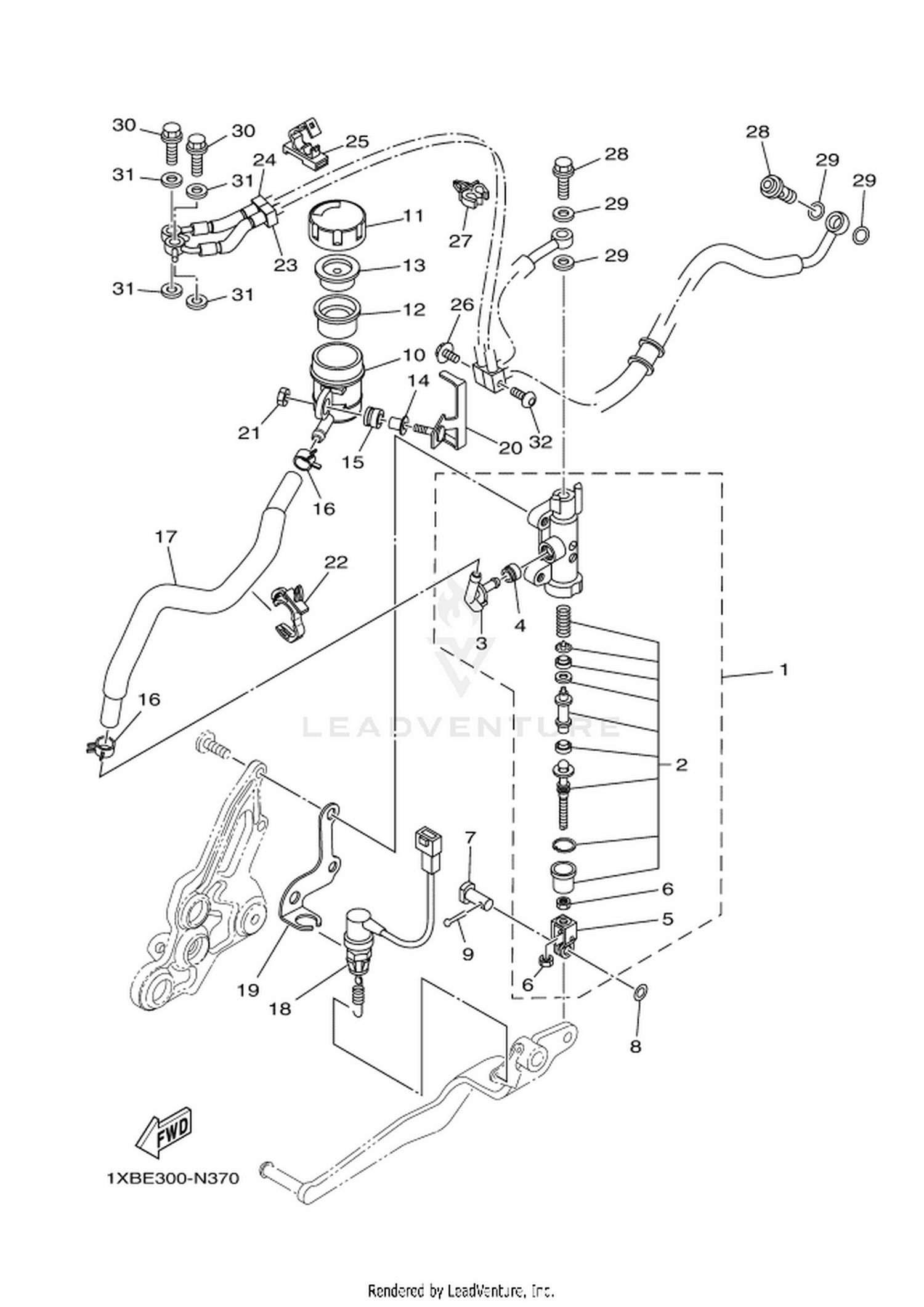 37 REAR MASTER CYLINDER
