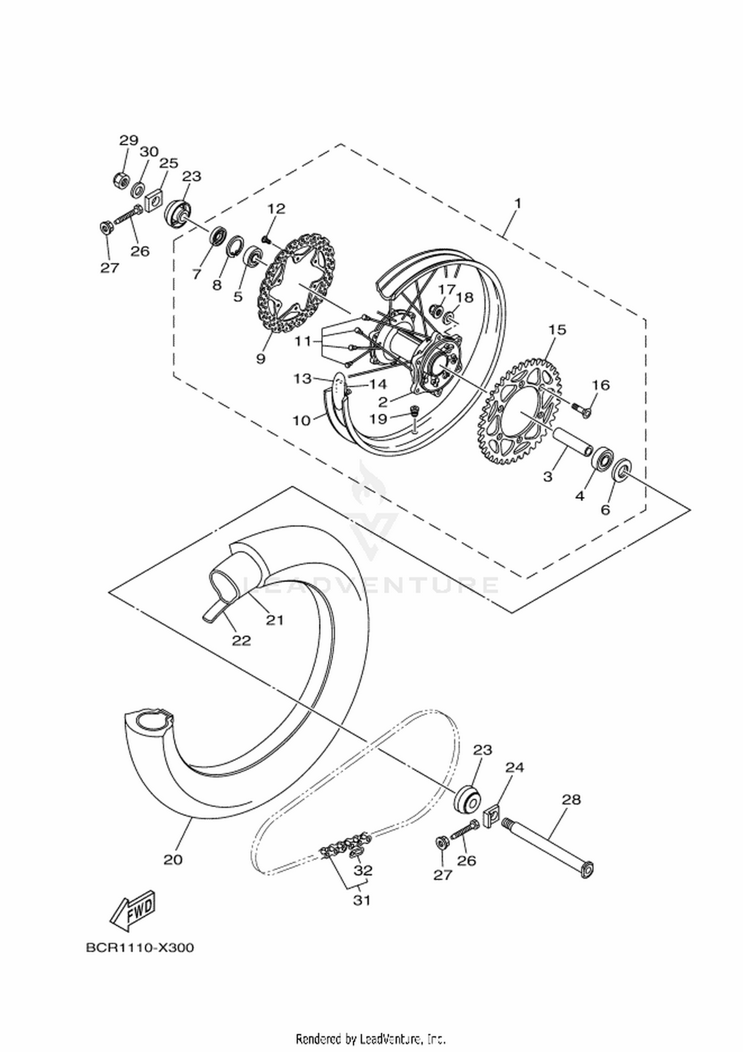 30 REAR WHEEL