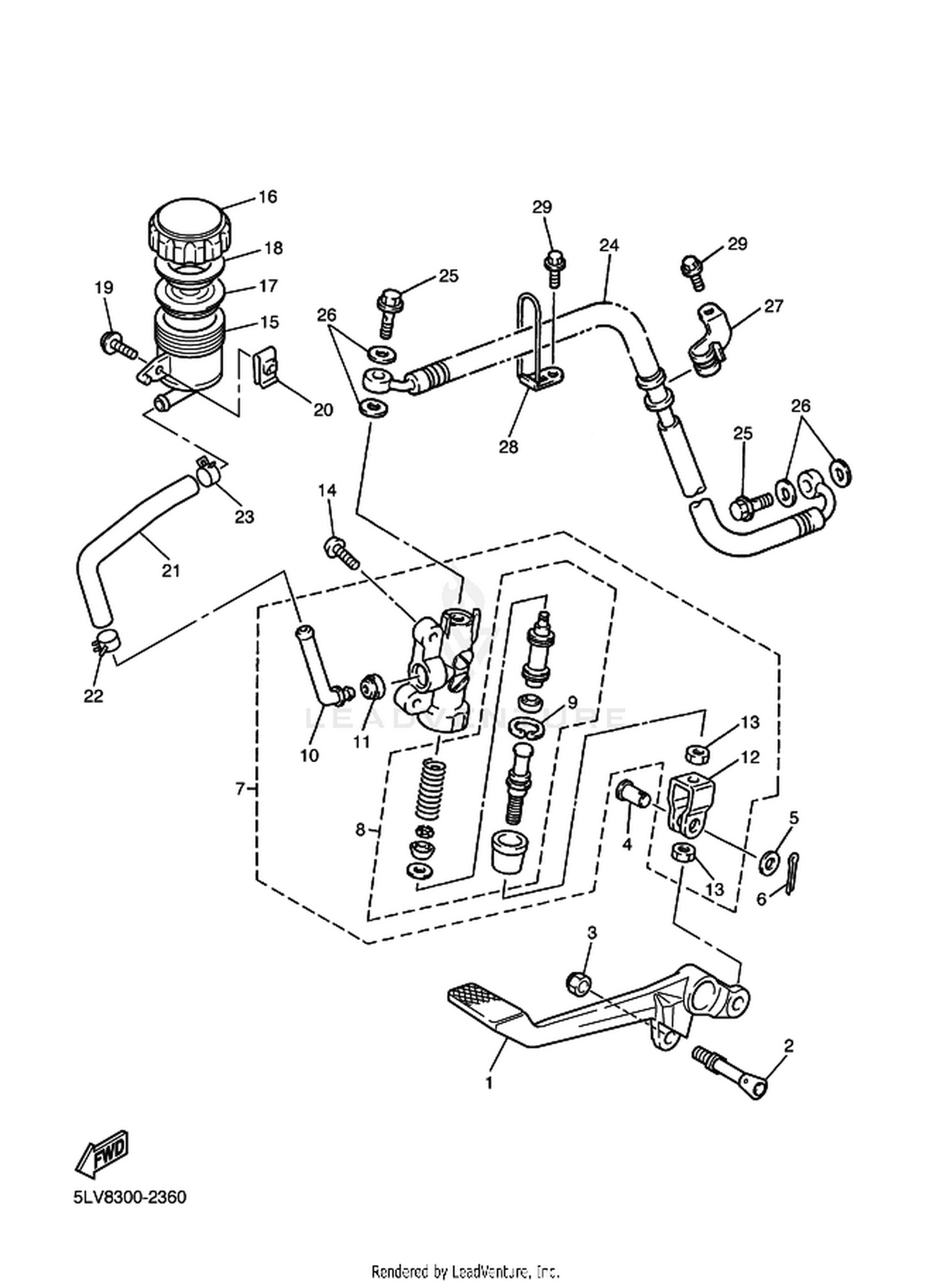 36 REAR MASTER CYLINDER