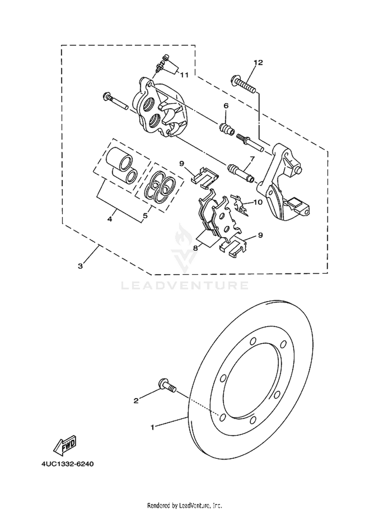24 FRONT BRAKE CALIPER