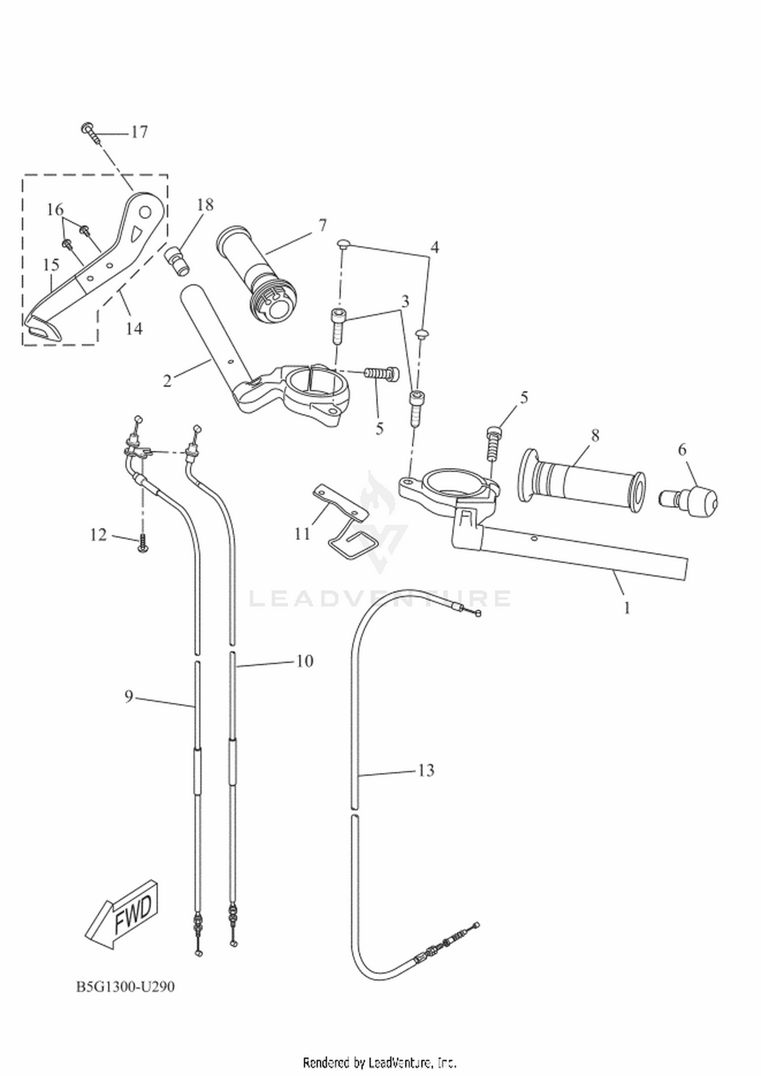 29 STEERING HANDLE  CABLE
