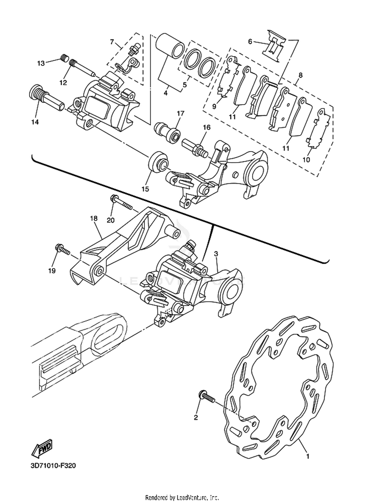 32 REAR BRAKE CALIPER