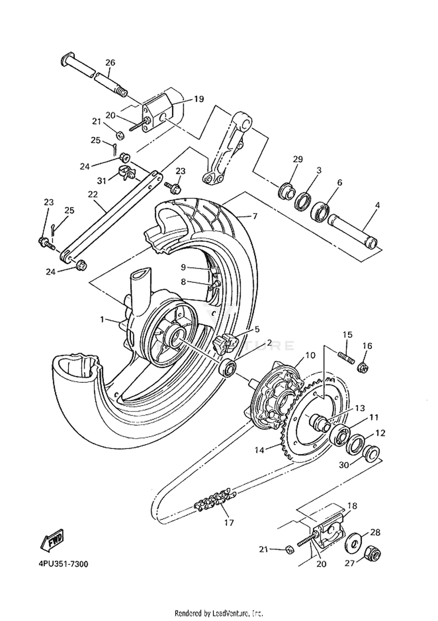 30 REAR WHEEL