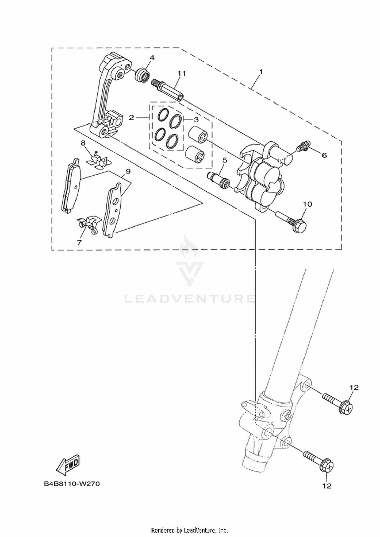 29 FRONT BRAKE CALIPER