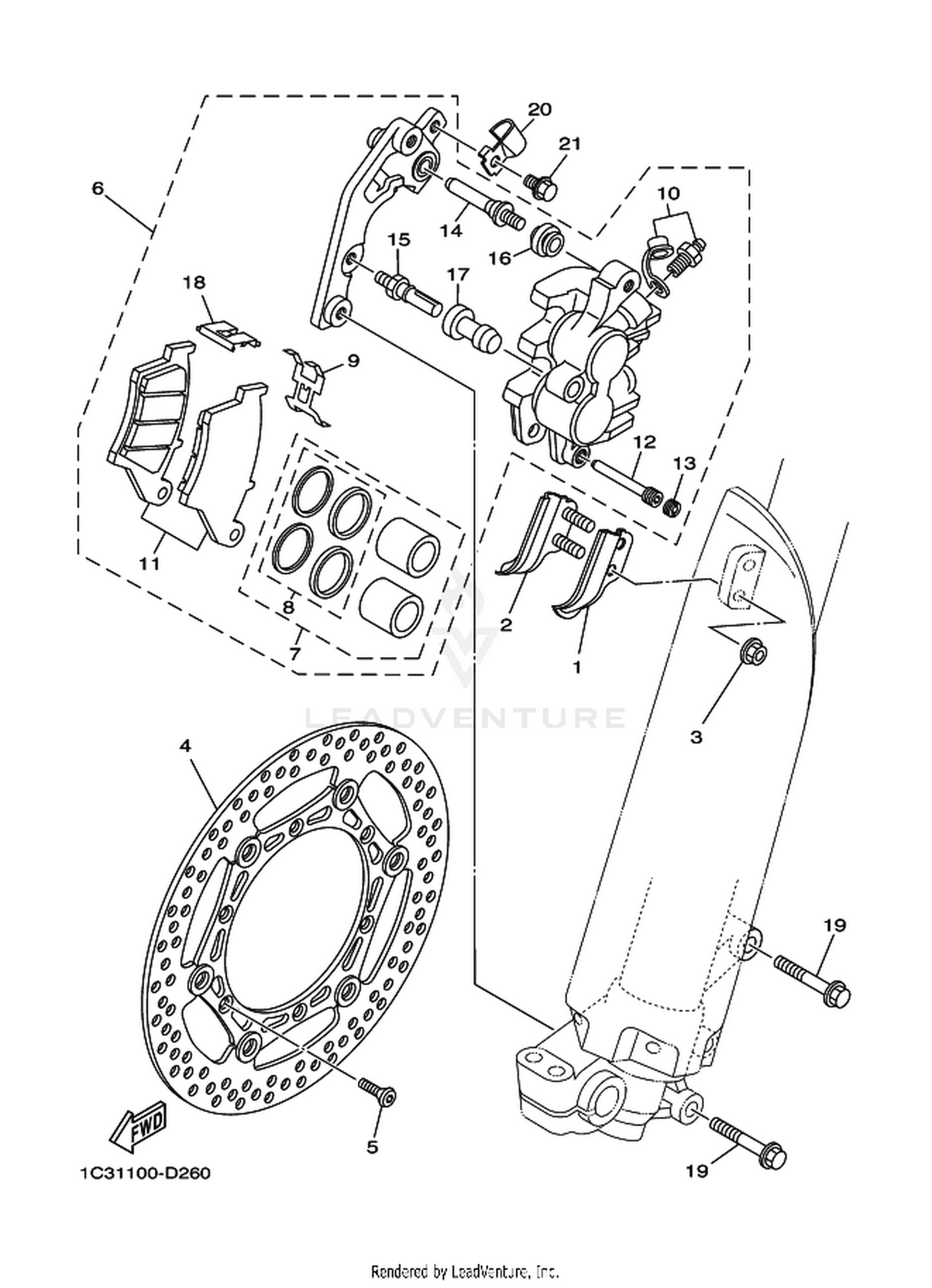 26 FRONT BRAKE CALIPER
