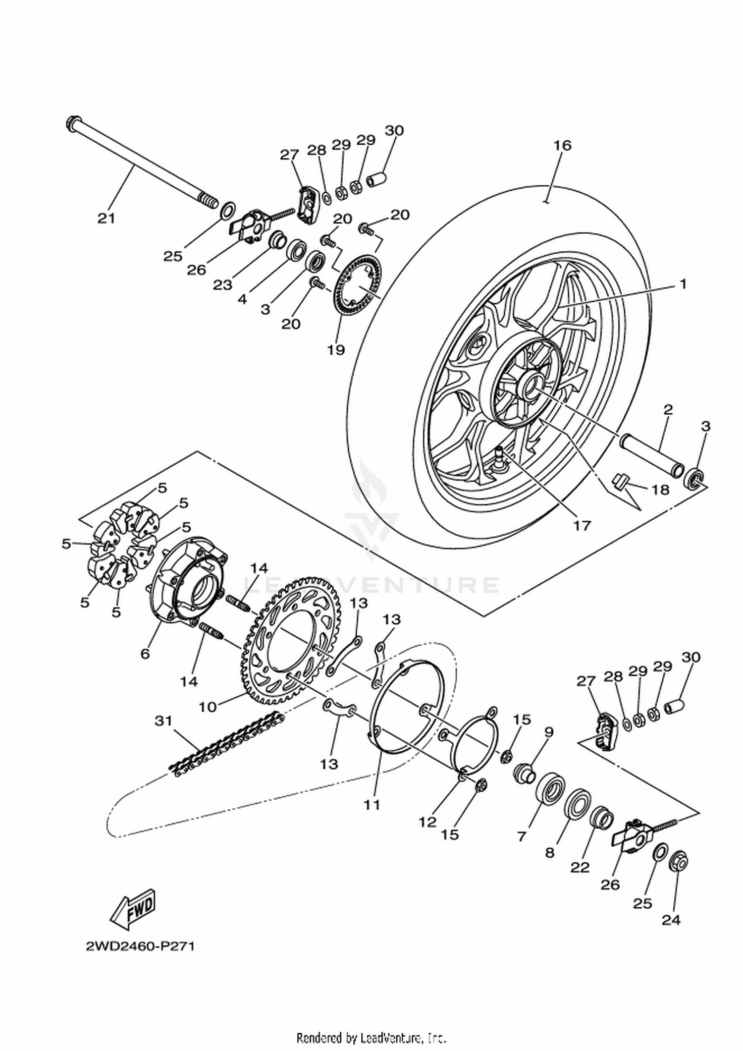 27 REAR WHEEL
