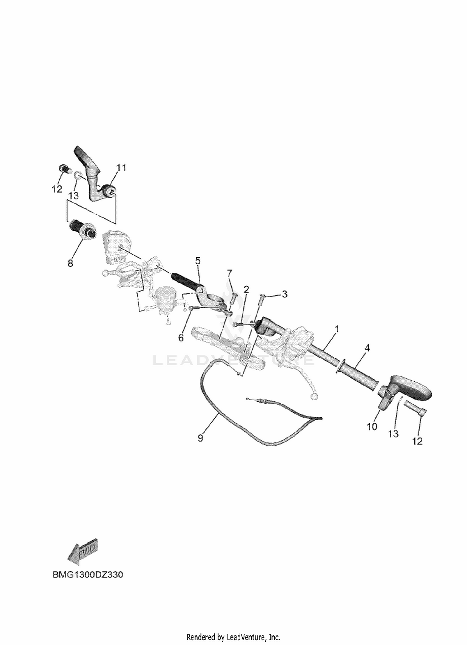 33 STEERING HANDLE & CABLE