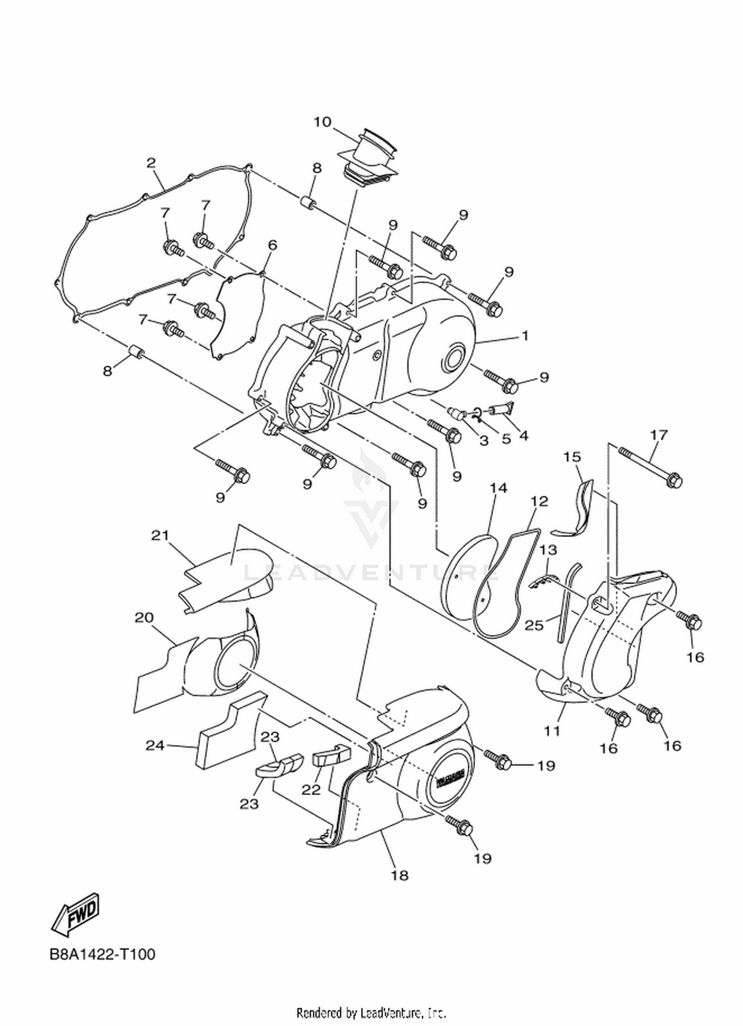 10 CRANKCASE COVER 1