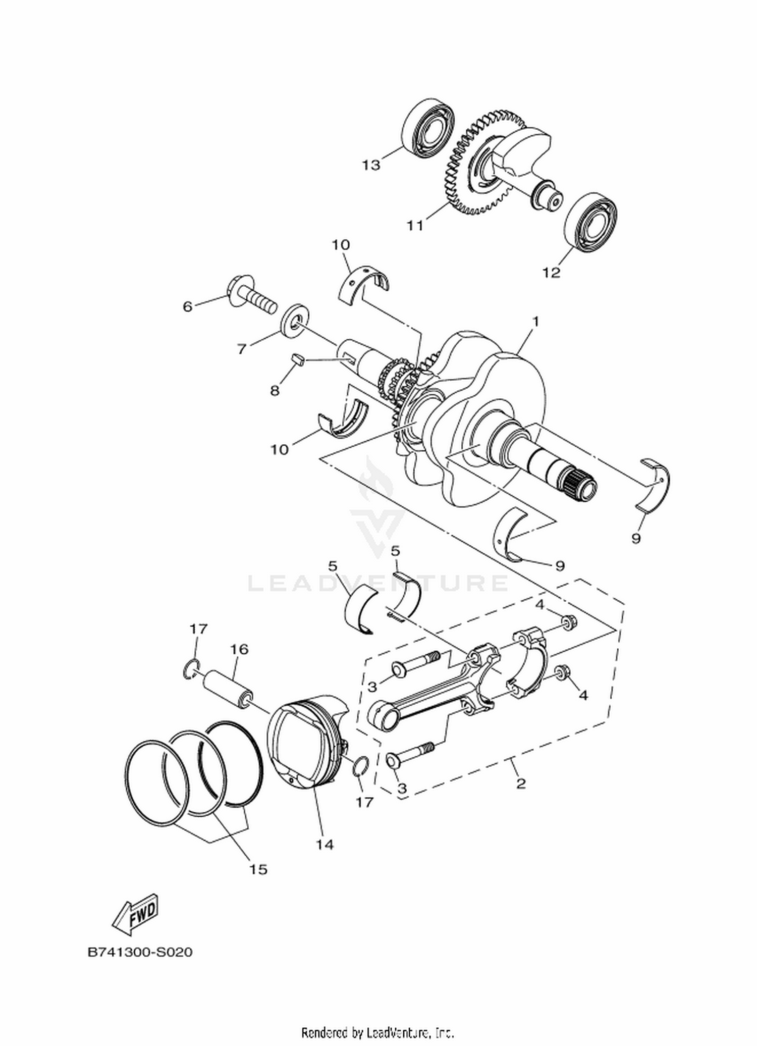 02 CRANKSHAFT  PISTON