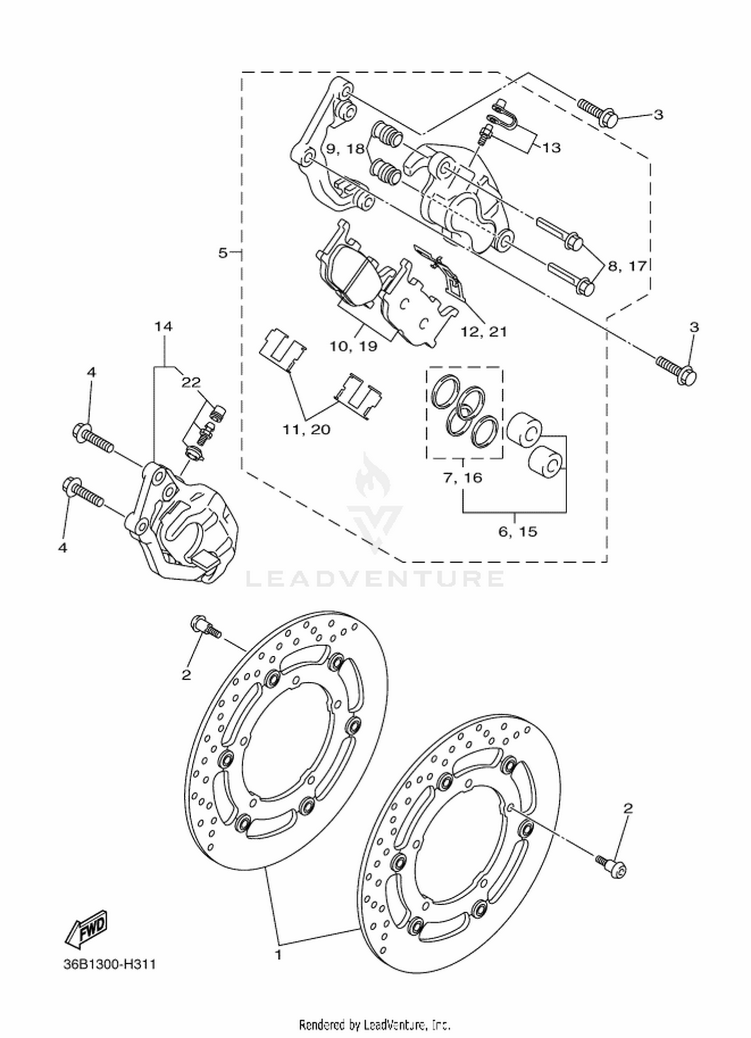 30 FRONT BRAKE CALIPER