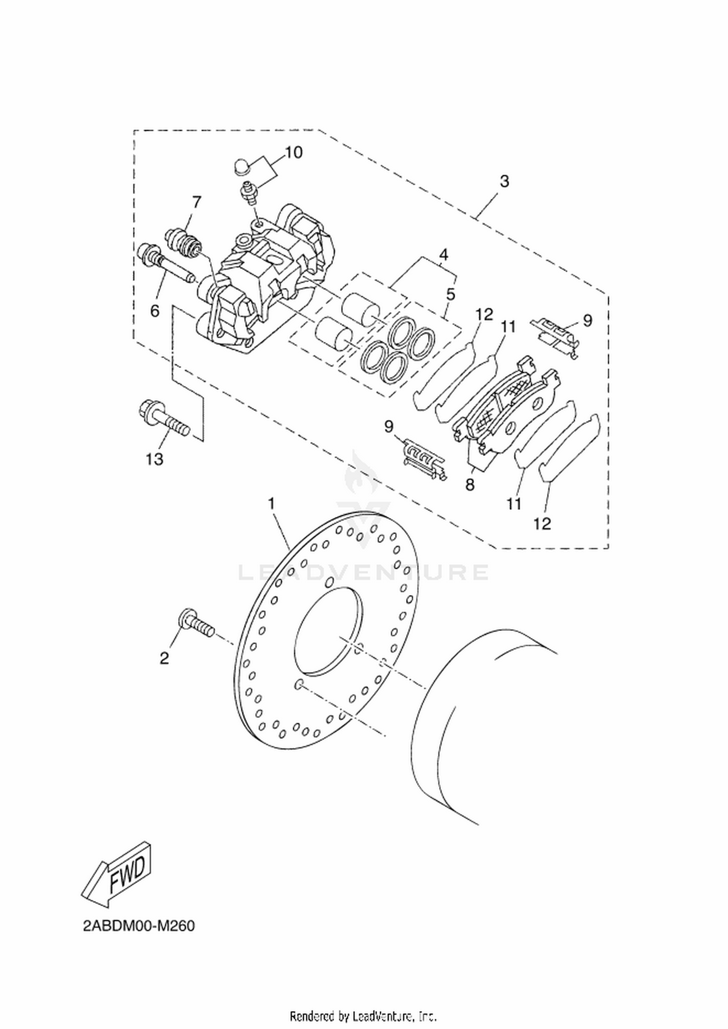 26 REAR BRAKE CALIPER