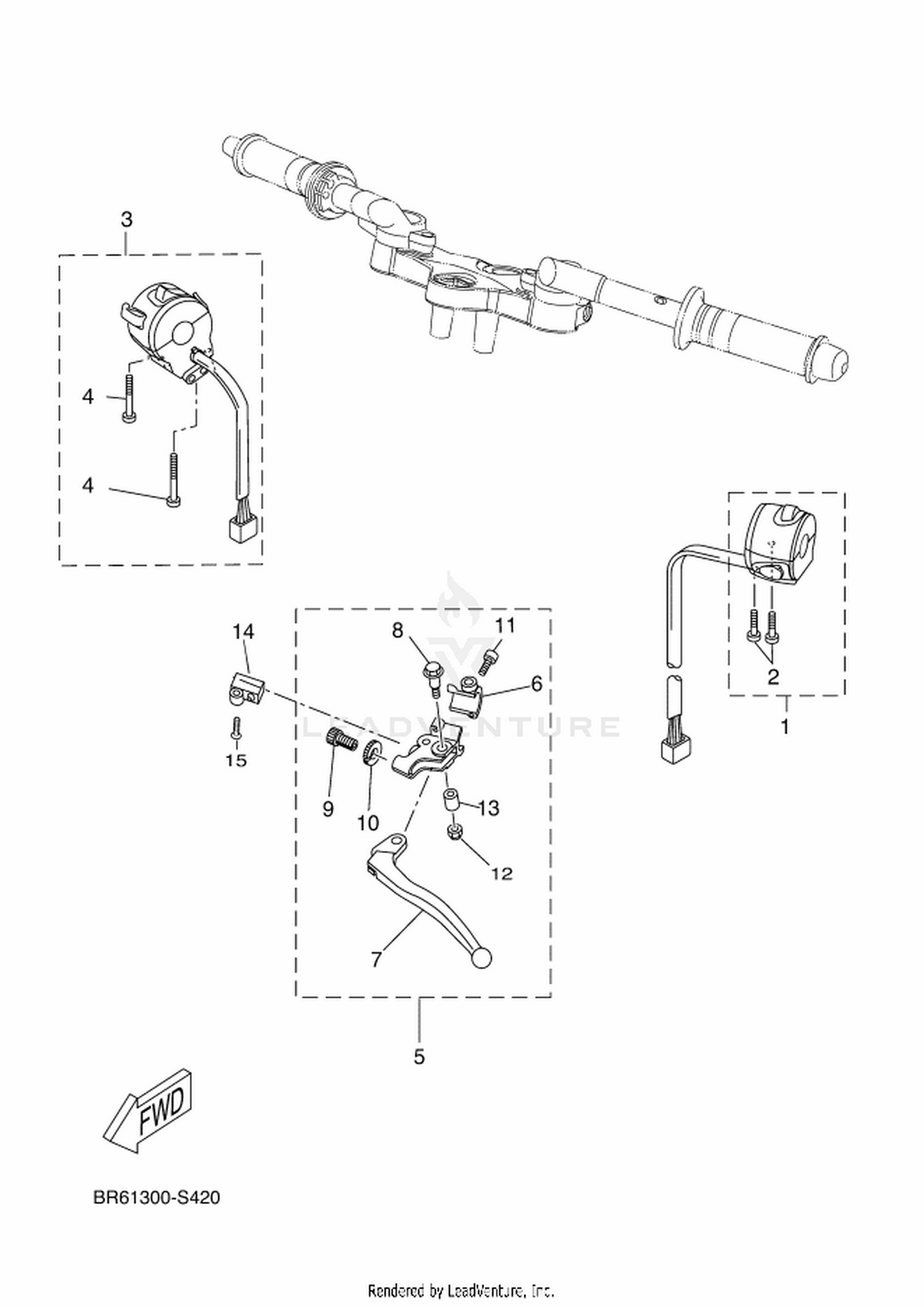 42 HANDLE SWITCH  LEVER