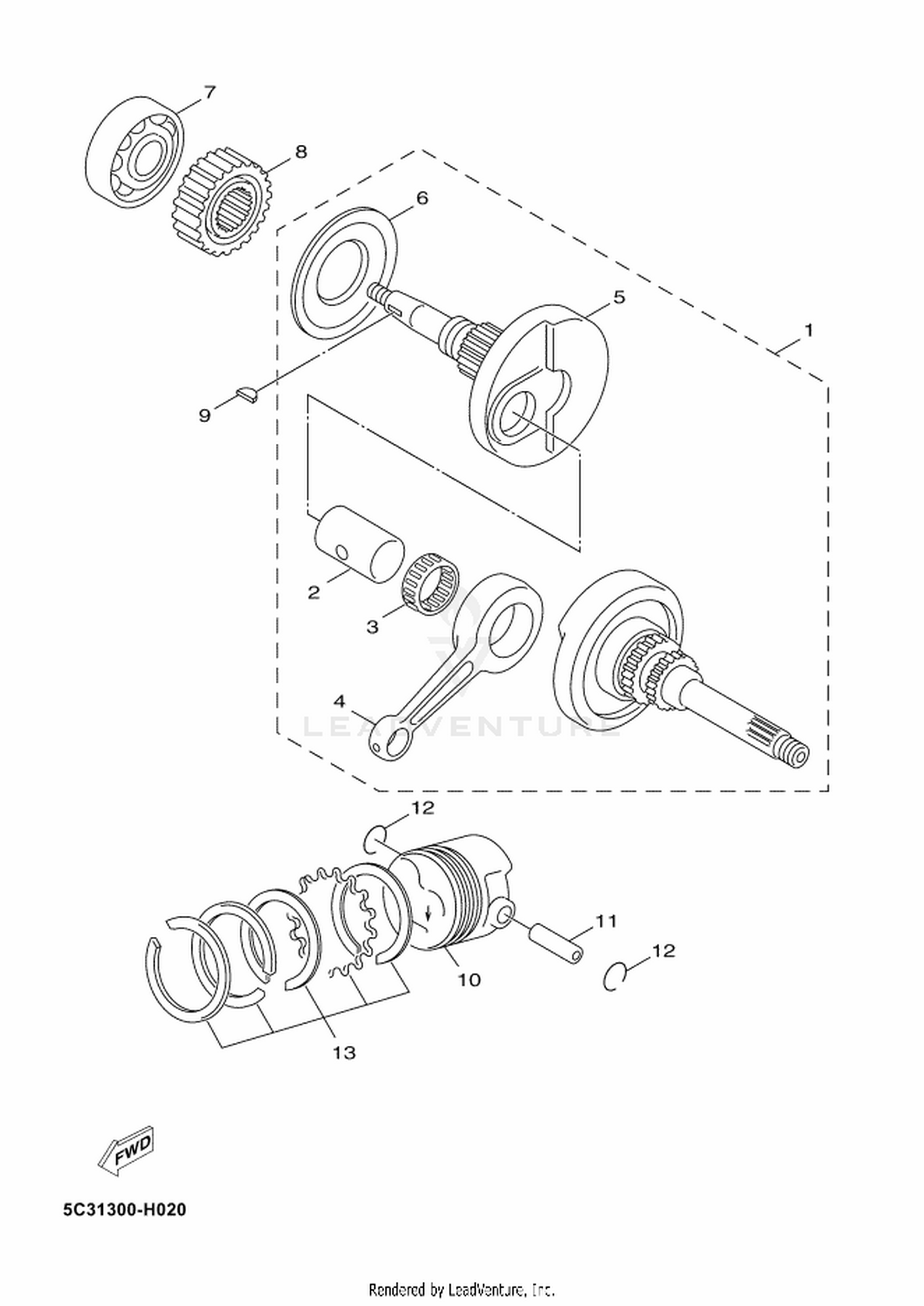 02 CRANKSHAFT  PISTON