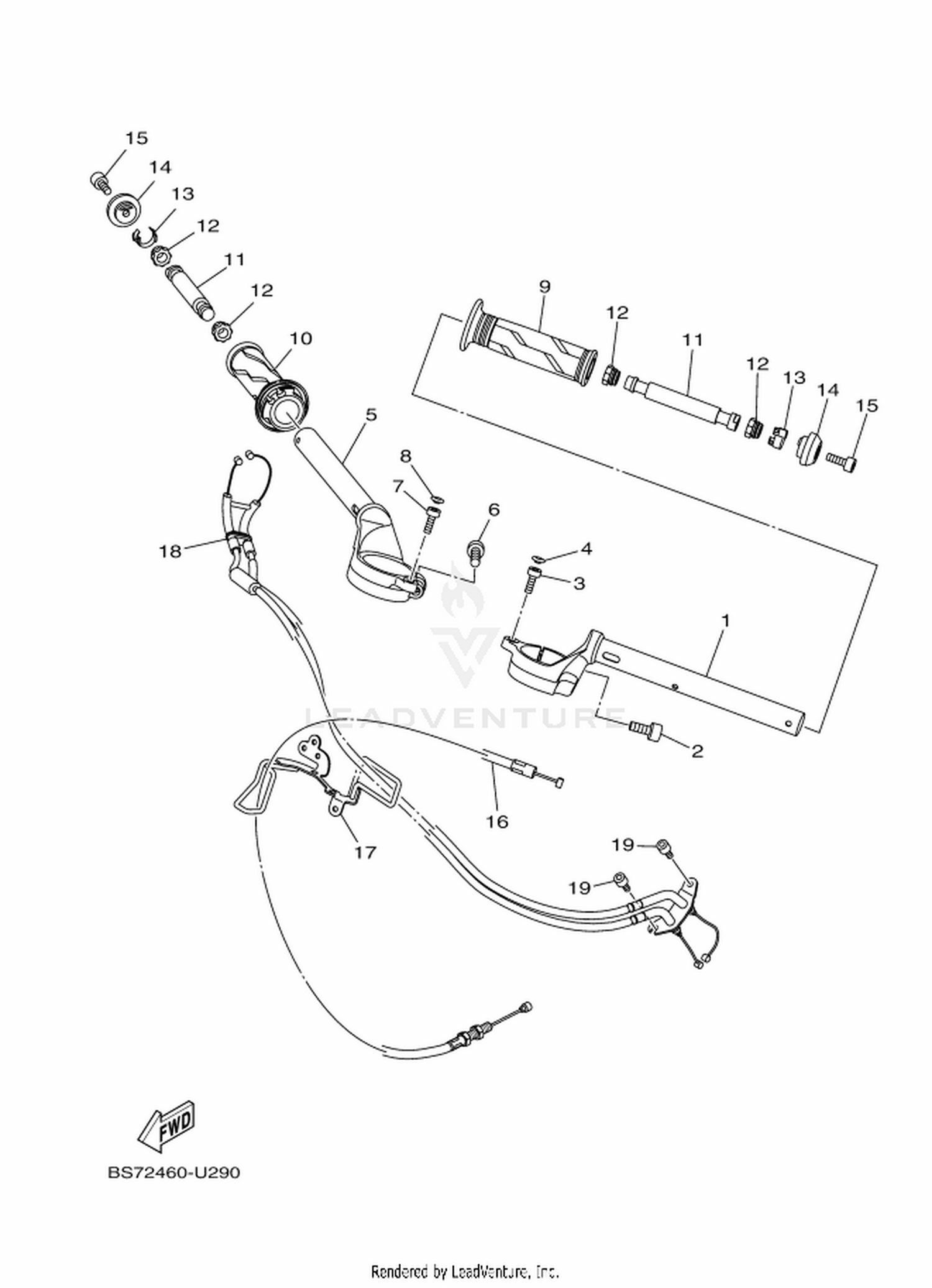 29 STEERING HANDLE  CABLE