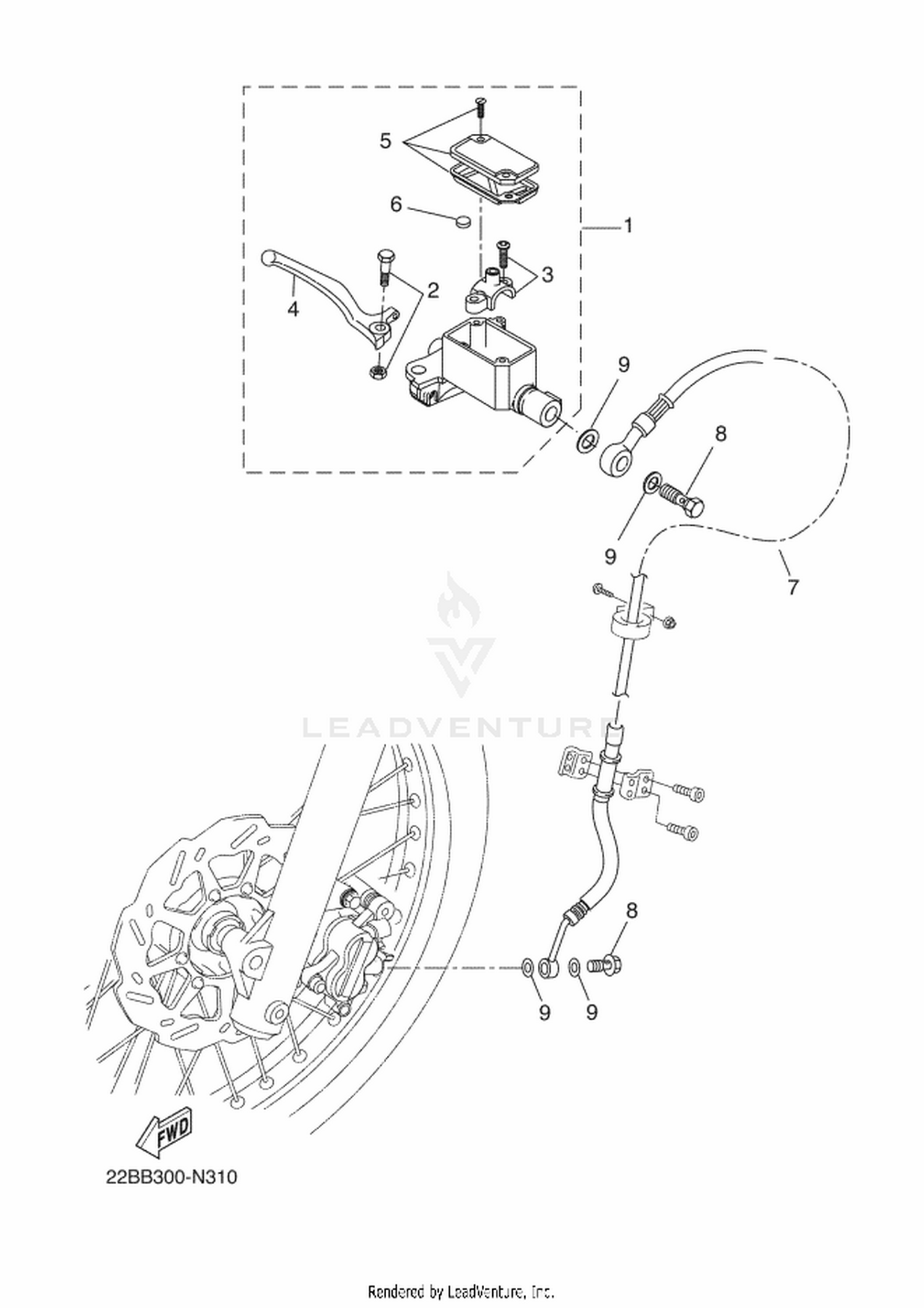 31 FRONT MASTER CYLINDER