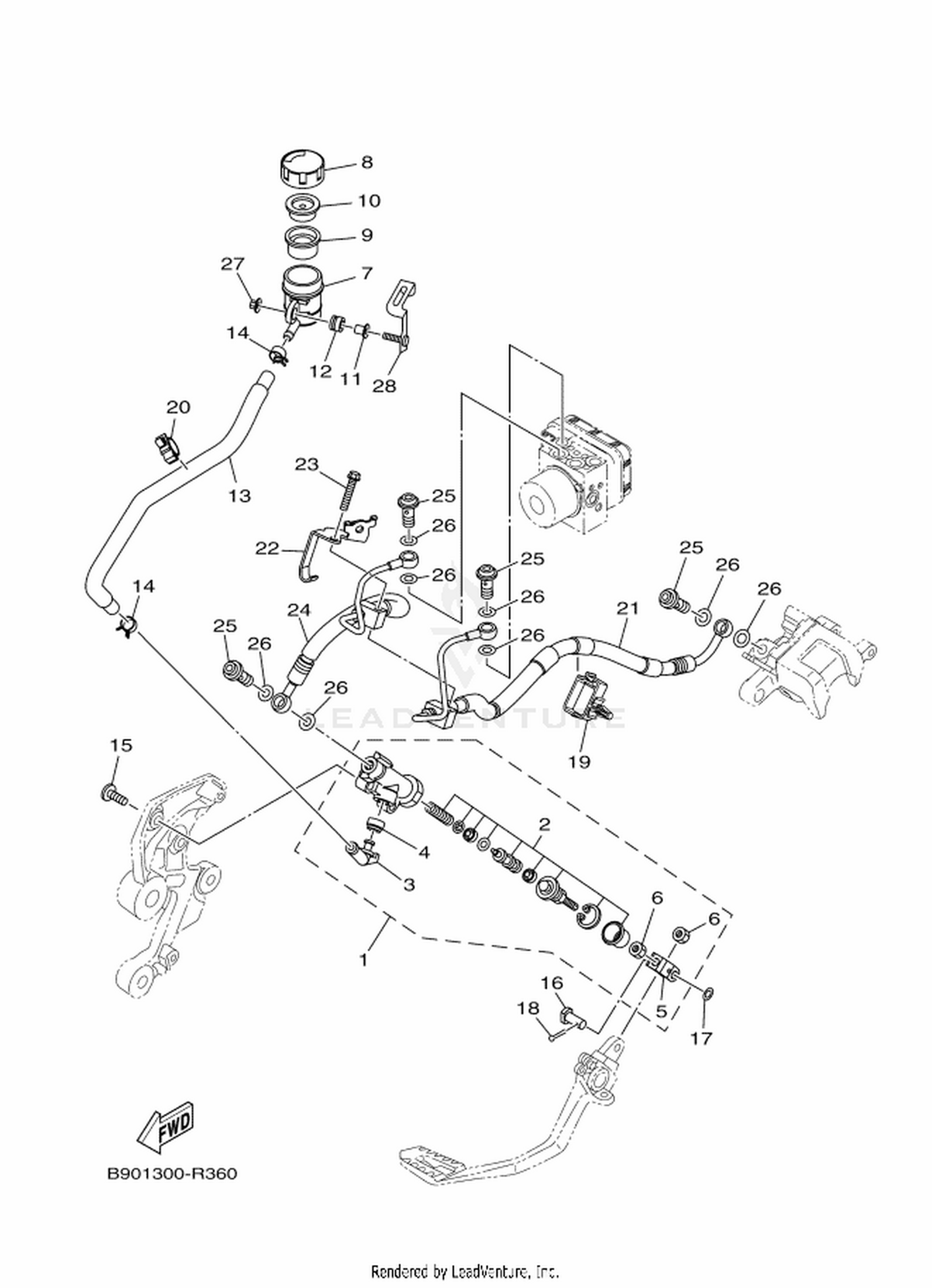 36 REAR MASTER CYLINDER