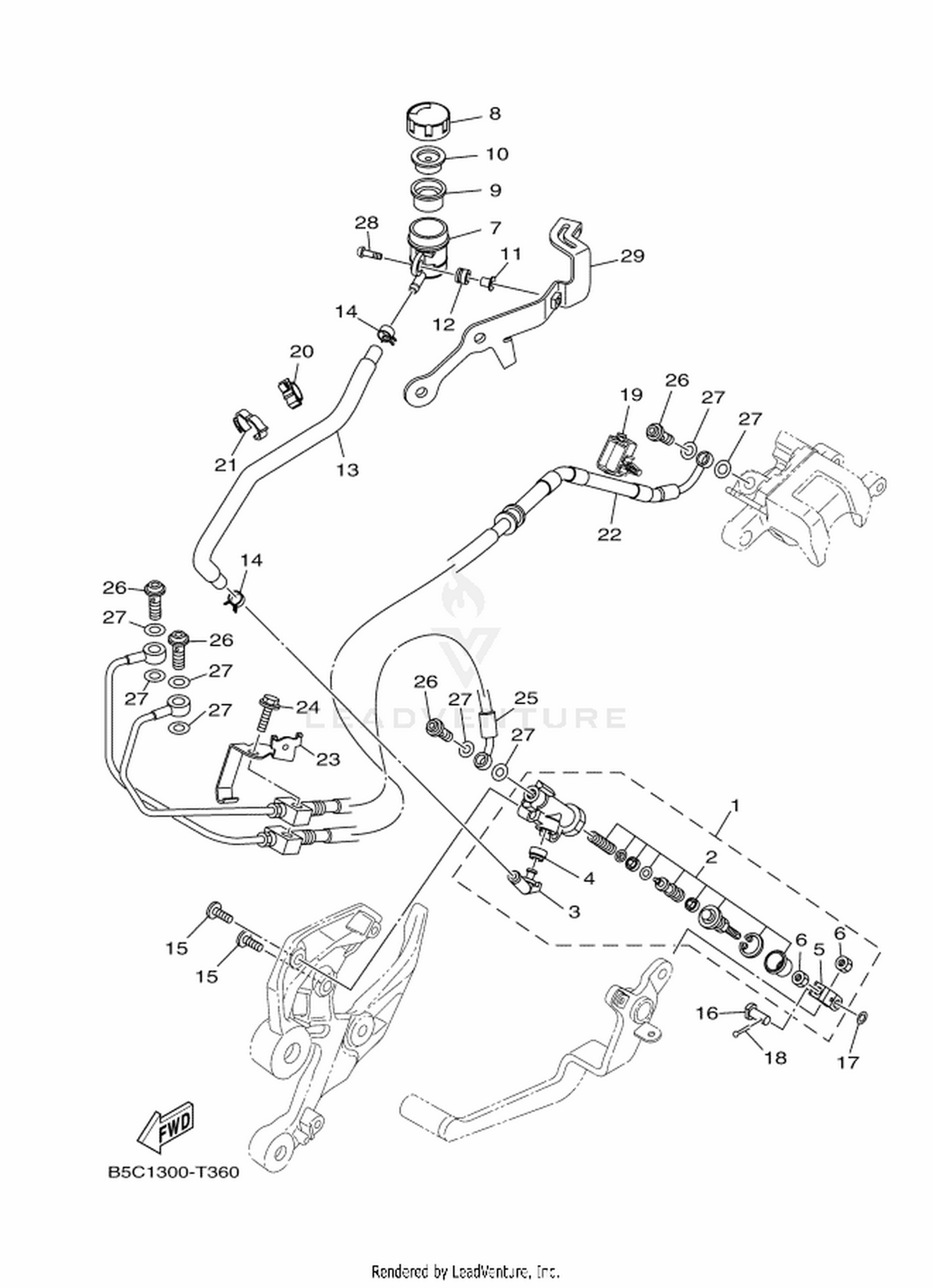 36 REAR MASTER CYLINDER