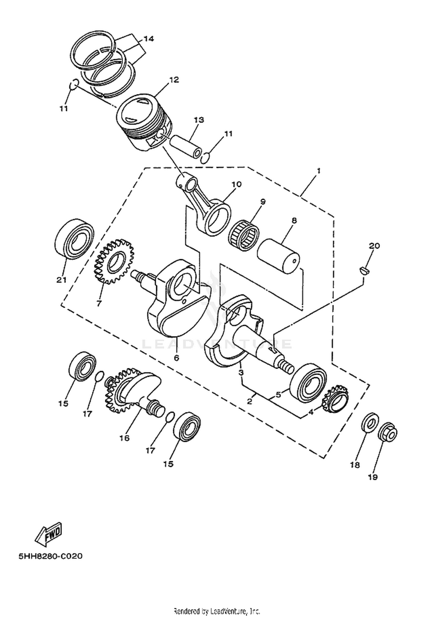 02 CRANKSHAFT  PISTON