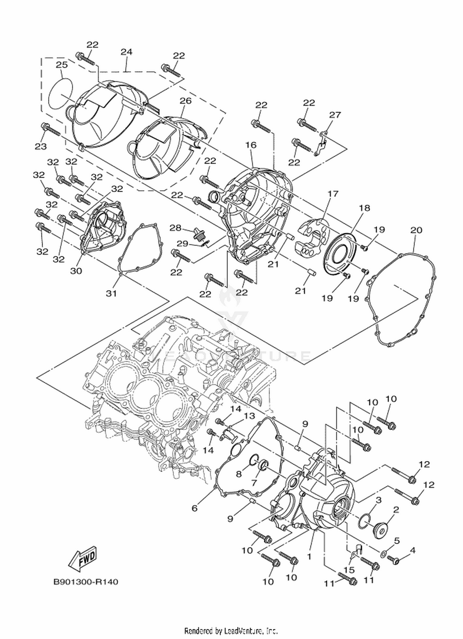 14 CRANKCASE COVER 1