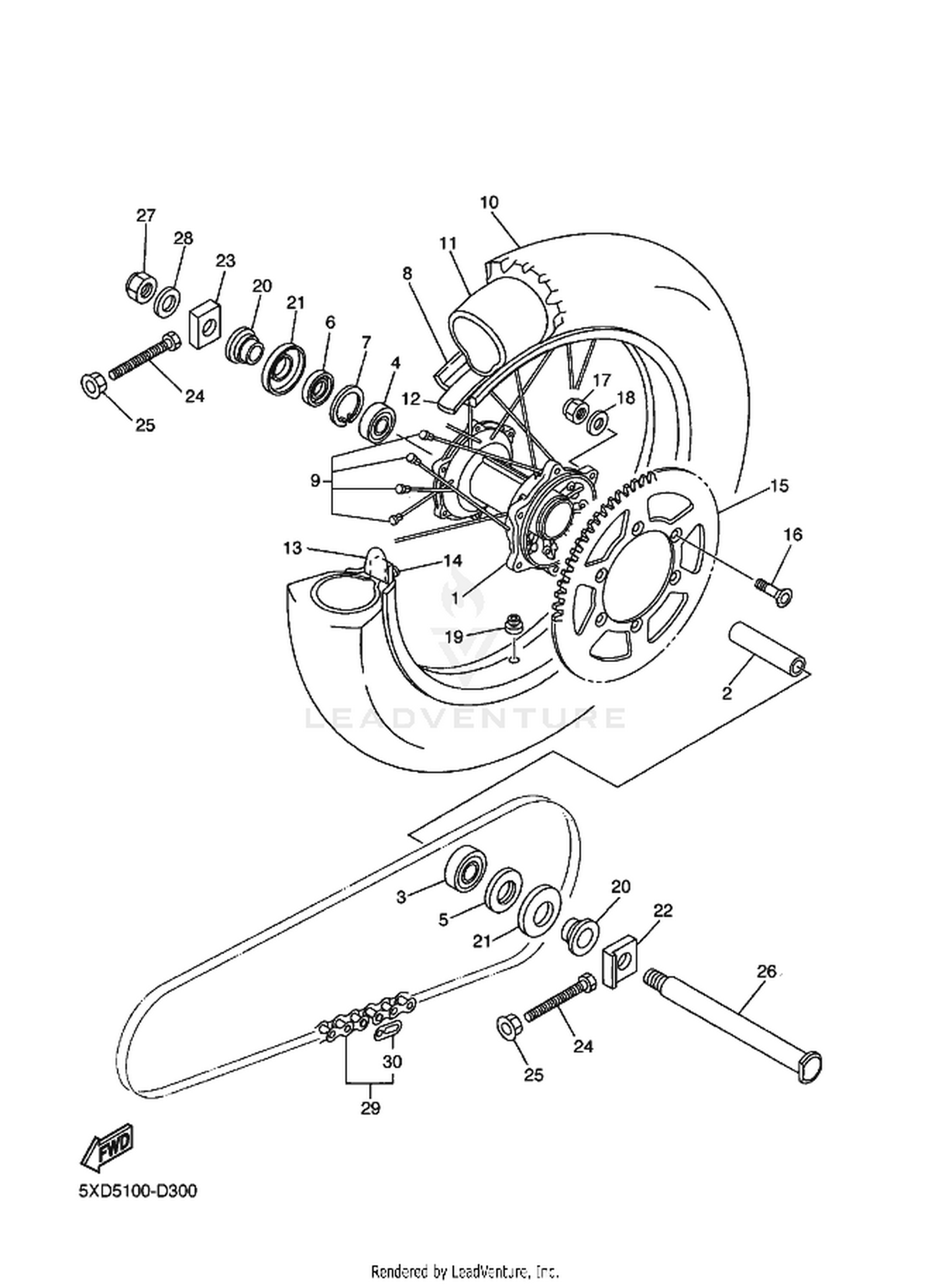 30 REAR WHEEL