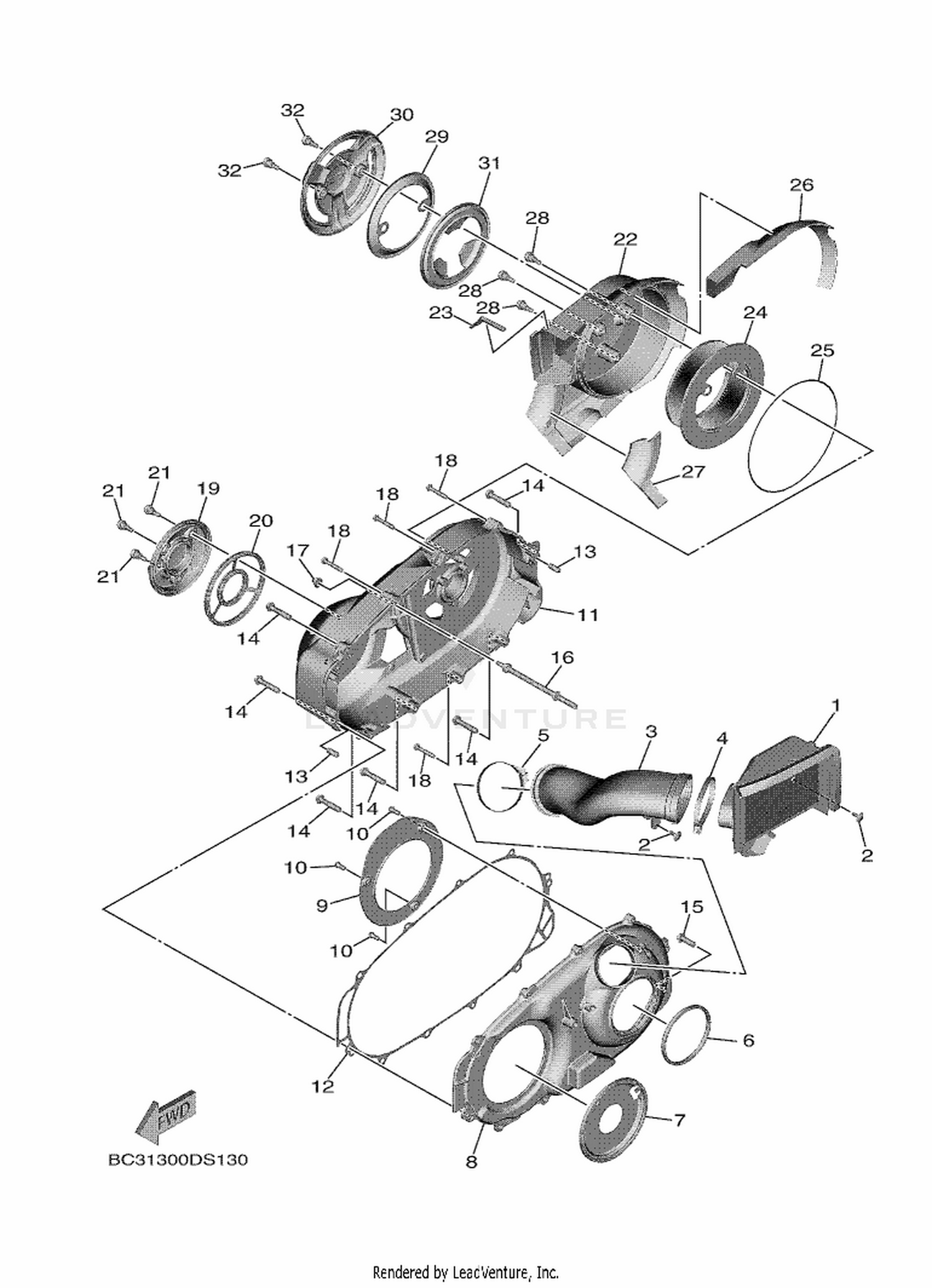 13 CRANKCASE COVER 2
