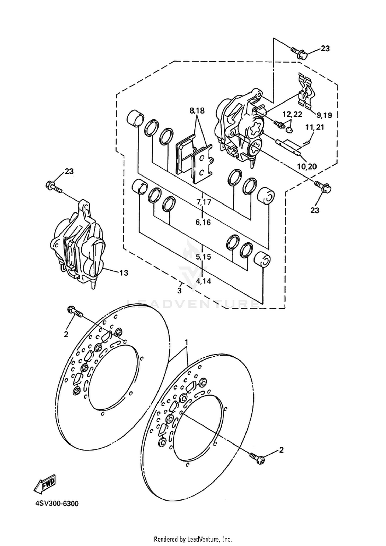 30 FRONT BRAKE CALIPER
