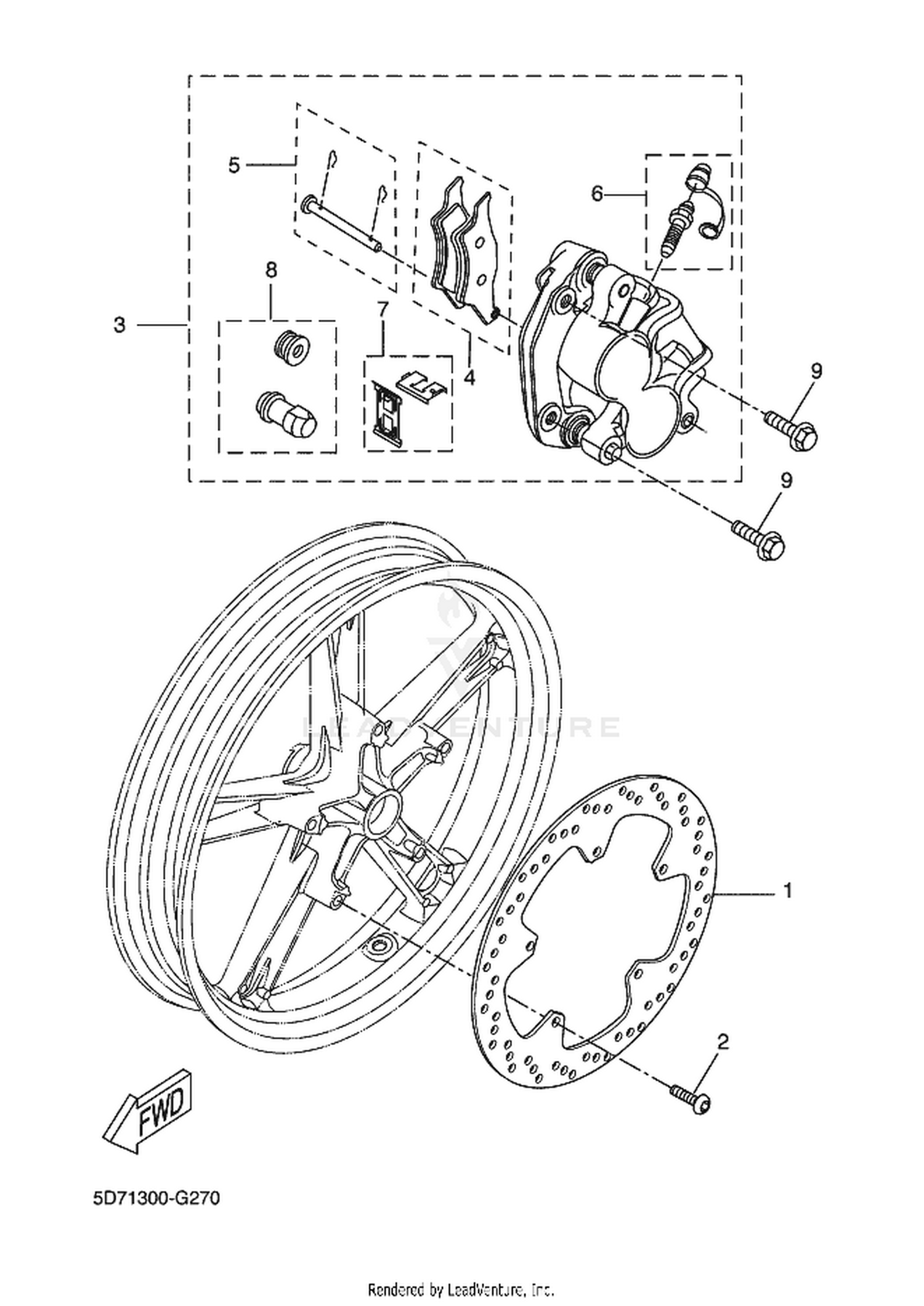 27 FRONT BRAKE CALIPER