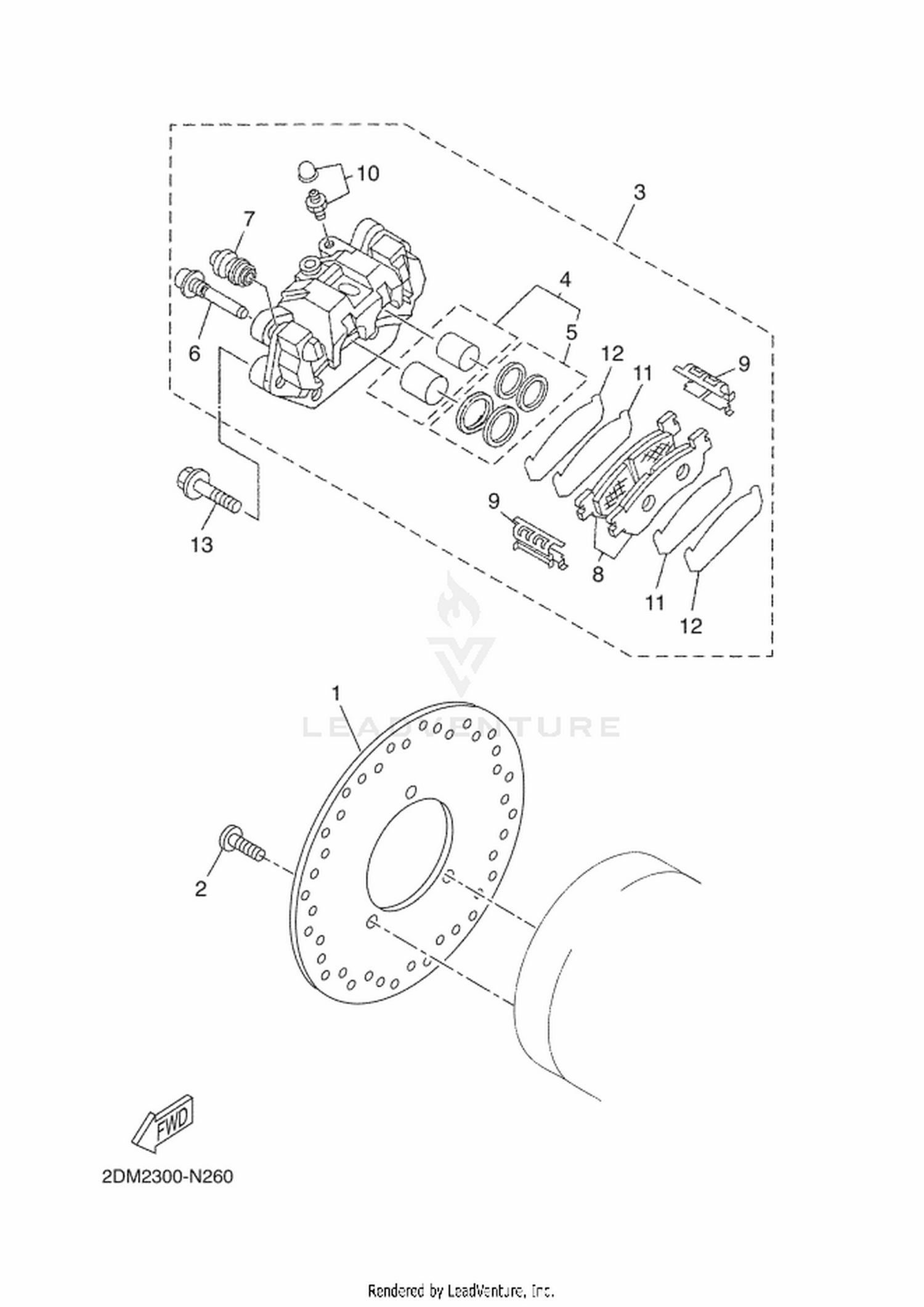 26 REAR BRAKE CALIPER