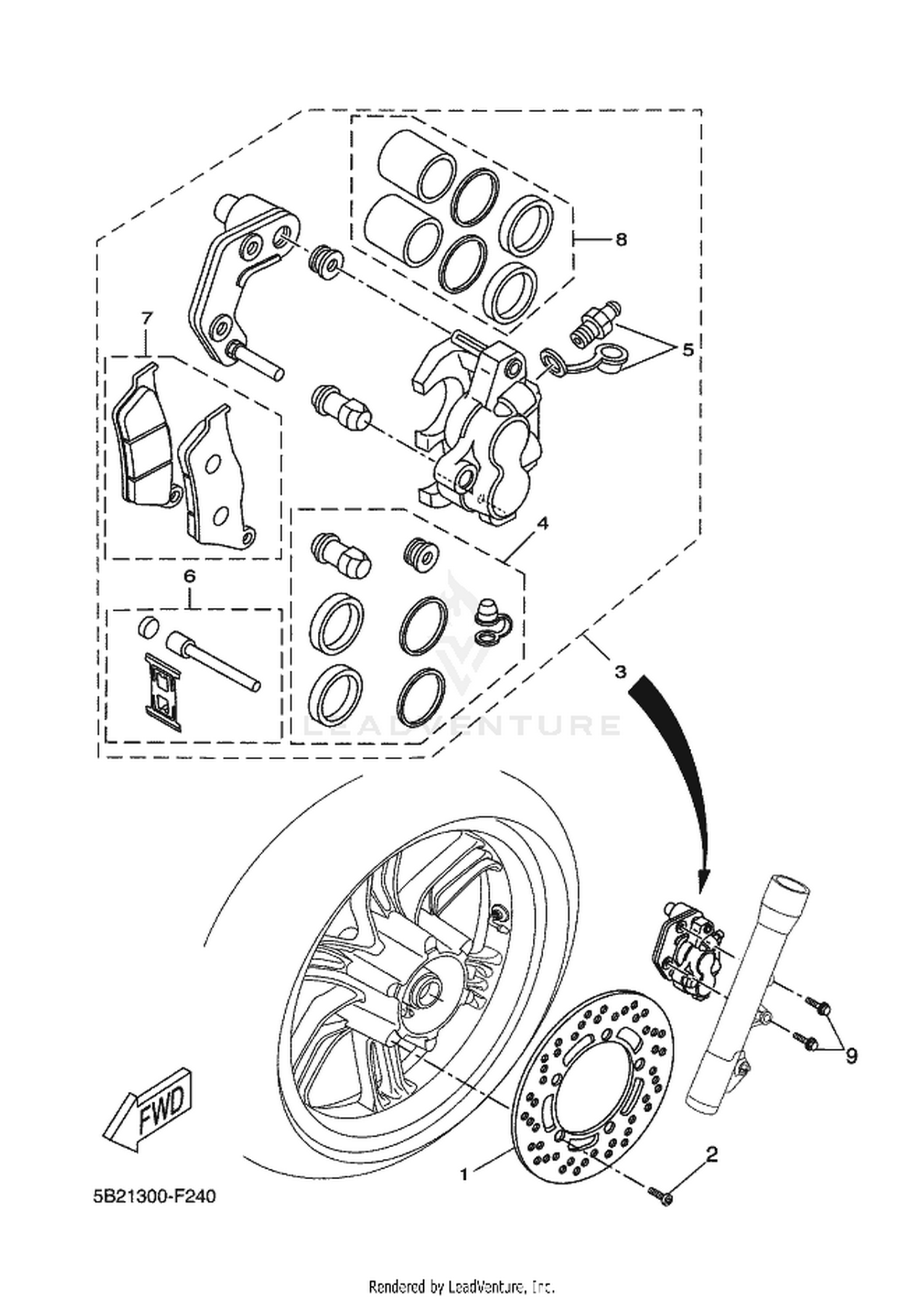 24 FRONT BRAKE CALIPER
