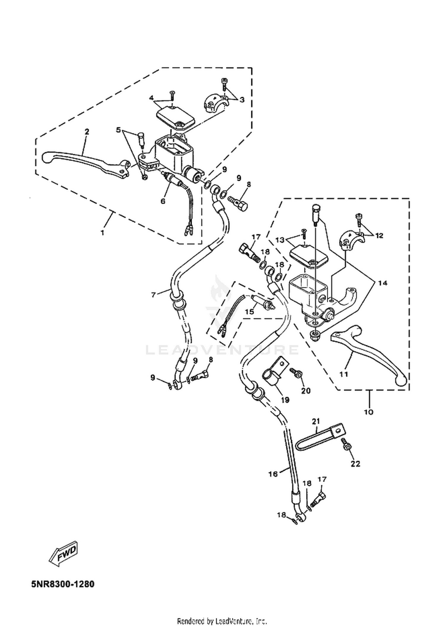 28 FRONT MASTER CYLINDER