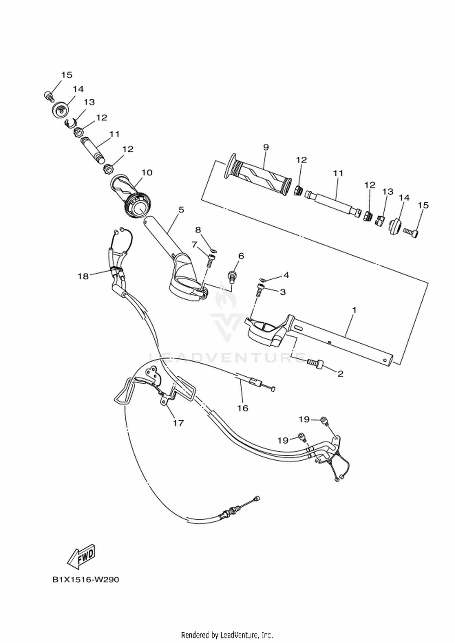 29 STEERING HANDLE & CABLE