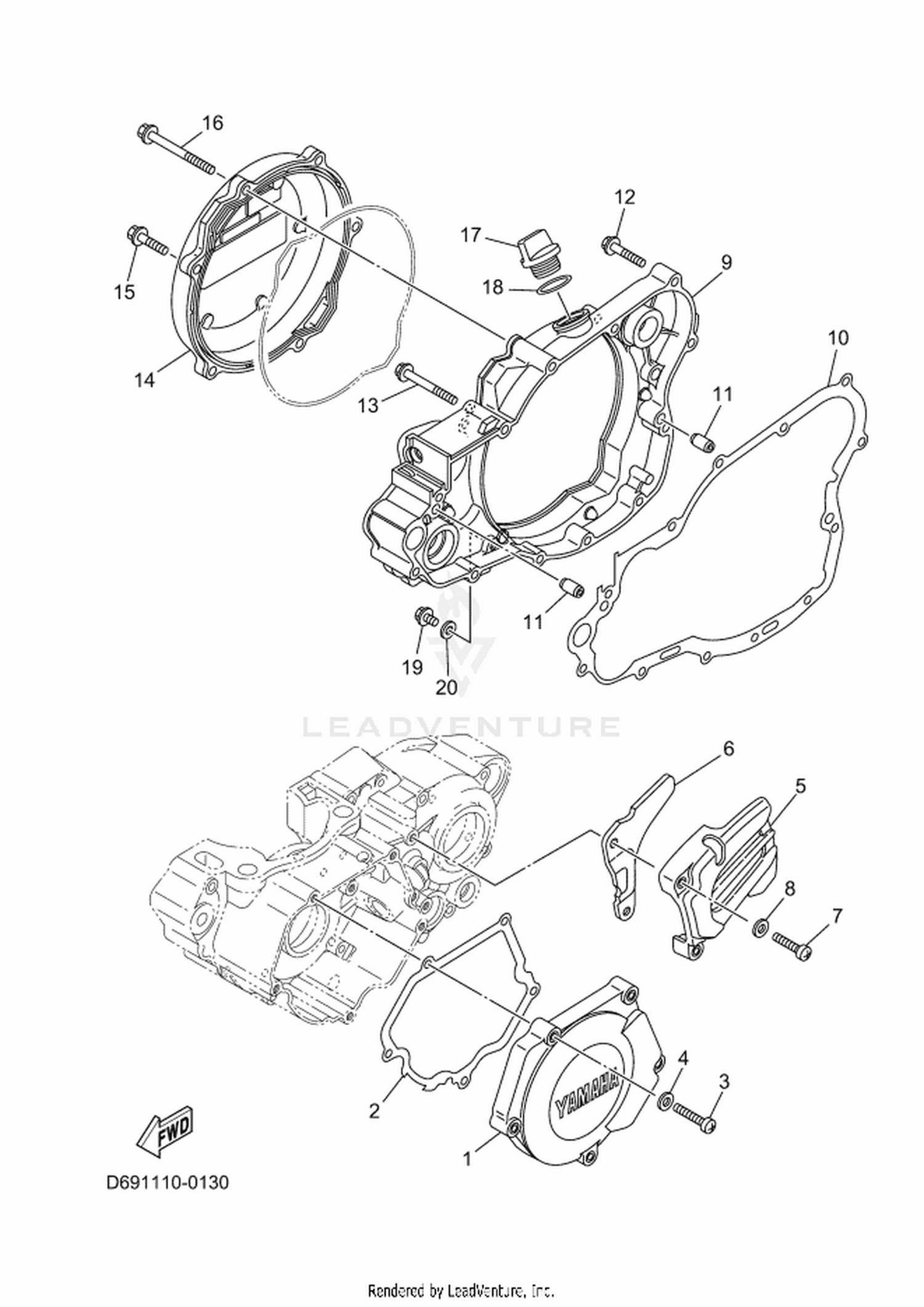 13 CRANKCASE COVER 1
