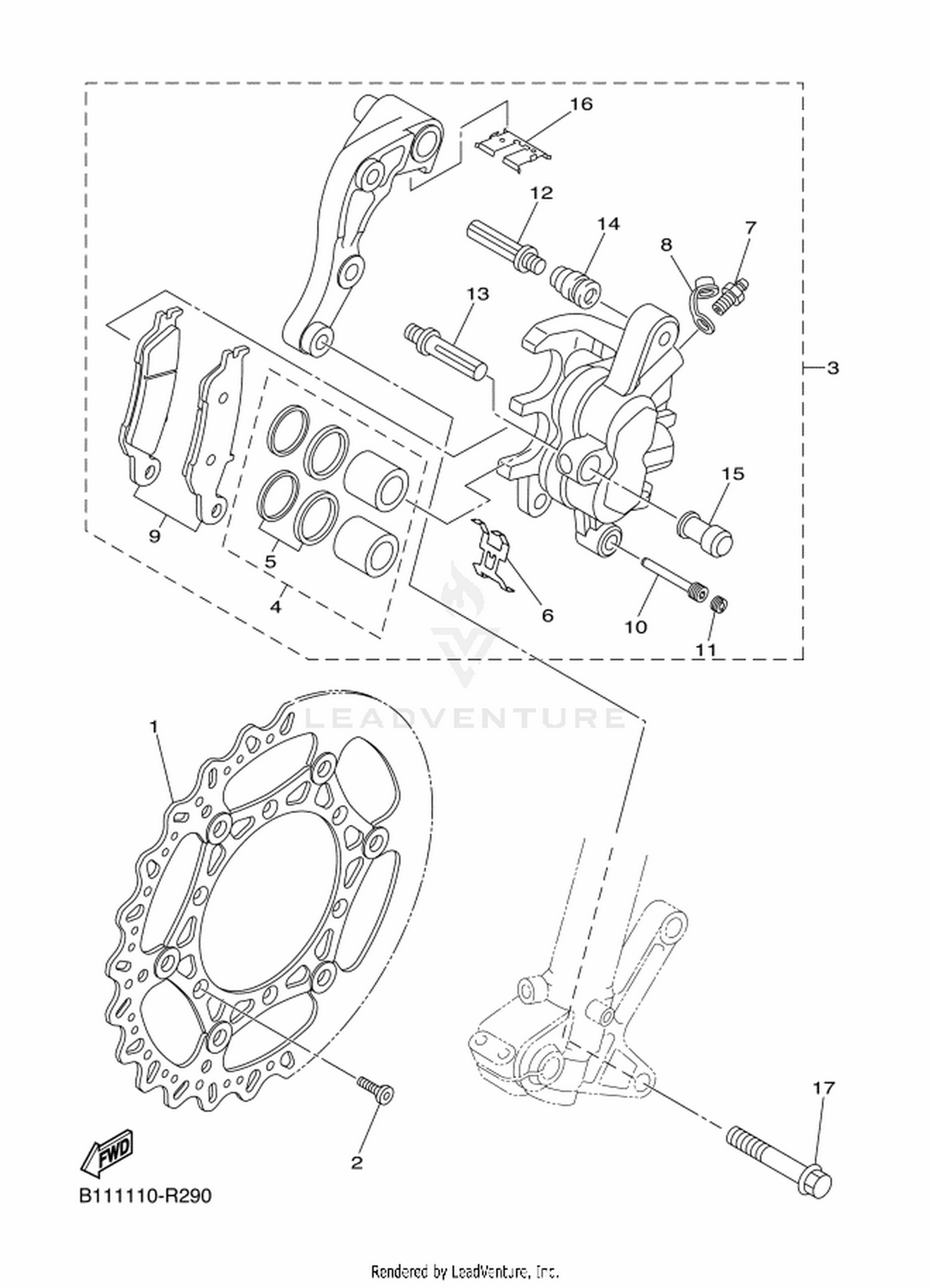 30 FRONT BRAKE CALIPER